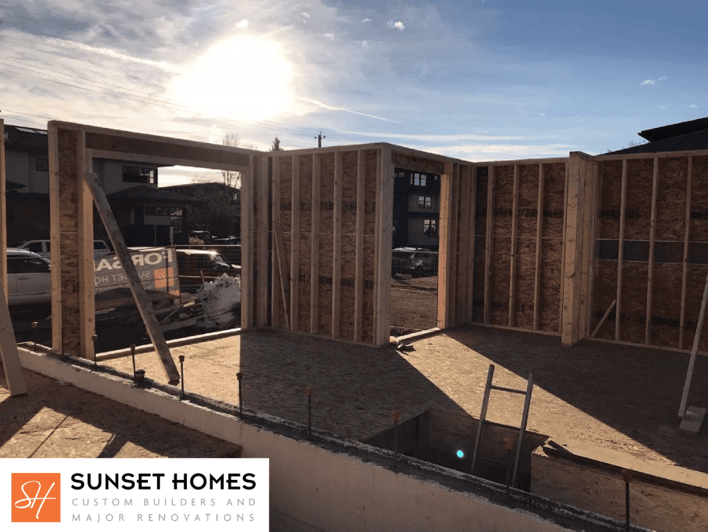 Custom Home Building Steps Framing Sunset Homes